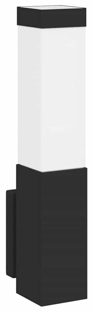 vidaXL Εξωτερικά Φωτιστικά Τοίχου 2 pcs Μαύρο 10.5 x 6 x 35 εκ.