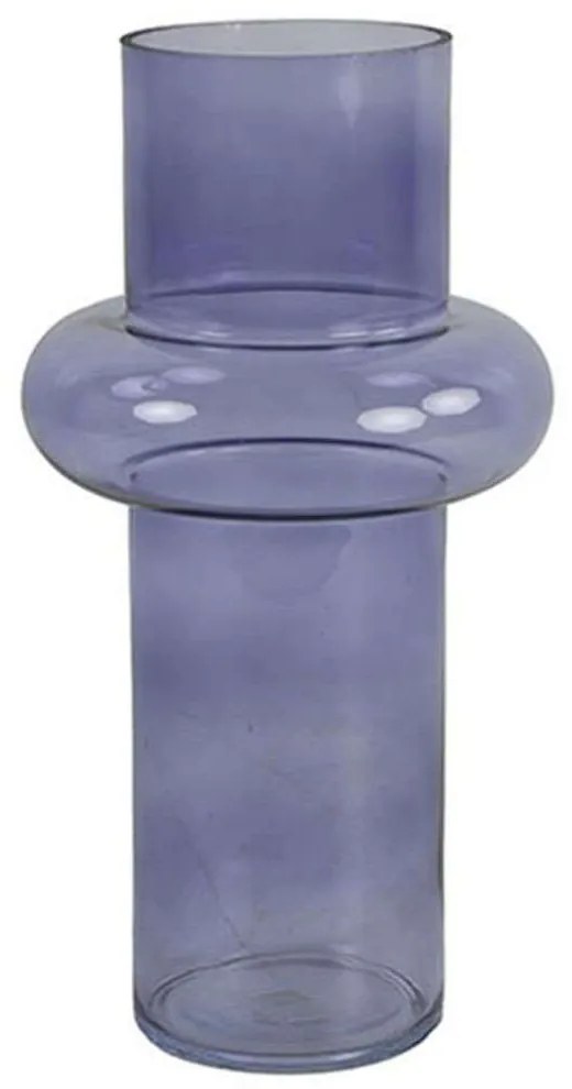 Βάζο Γυάλινο 013.787889 17x31cm Blue Glass
