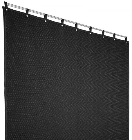 VEVOR Sound Dampening Blanket, 96&quot; x 80&quot;, Extra Large Studio Grommeted Soundproof Blanket with Grommets, Light Blocker for Door Acoustic Noise Blocking Blanket Studio Sound Absorption Sheet, Black