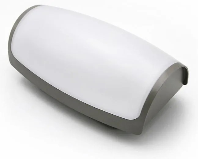 Adeleq LED Απλίκα PC 12W 4000K IP65 Γκρι 21-01216
