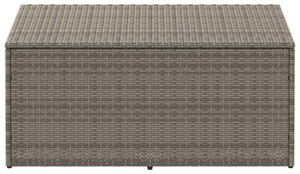 vidaXL κουτί αποθήκευσης κήπου γκρι 110x50x58 cm Poly Rattan