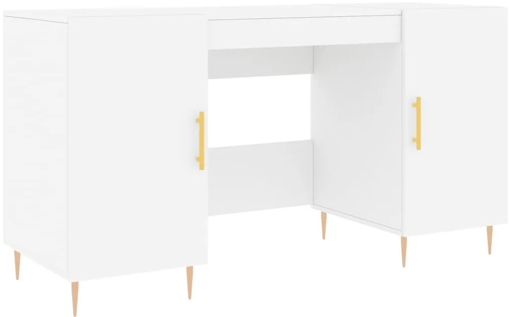 vidaXL Γραφείο Λευκό 140 x 50 x 75 εκ. από Επεξεργασμένο Ξύλο