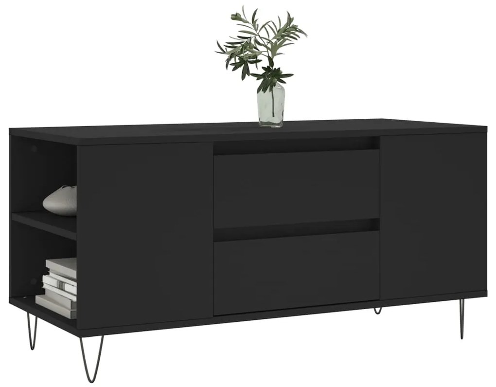 vidaXL Τραπεζάκι Σαλονιού Μαύρο 102x44,5x50 εκ. από Επεξεργασμένο Ξύλο