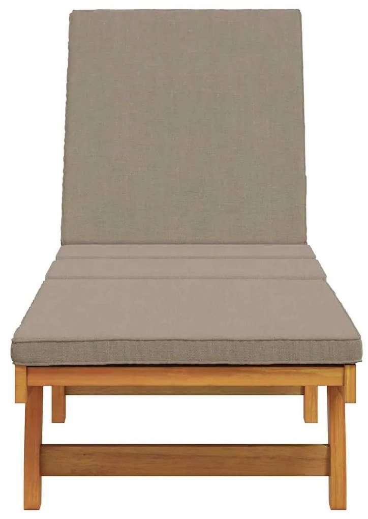 vidaXL Ξαπλώστρα με μαξιλάρι Καφέ 63 x 199 x 85 εκ. Μασίφ ξύλο ακακίας