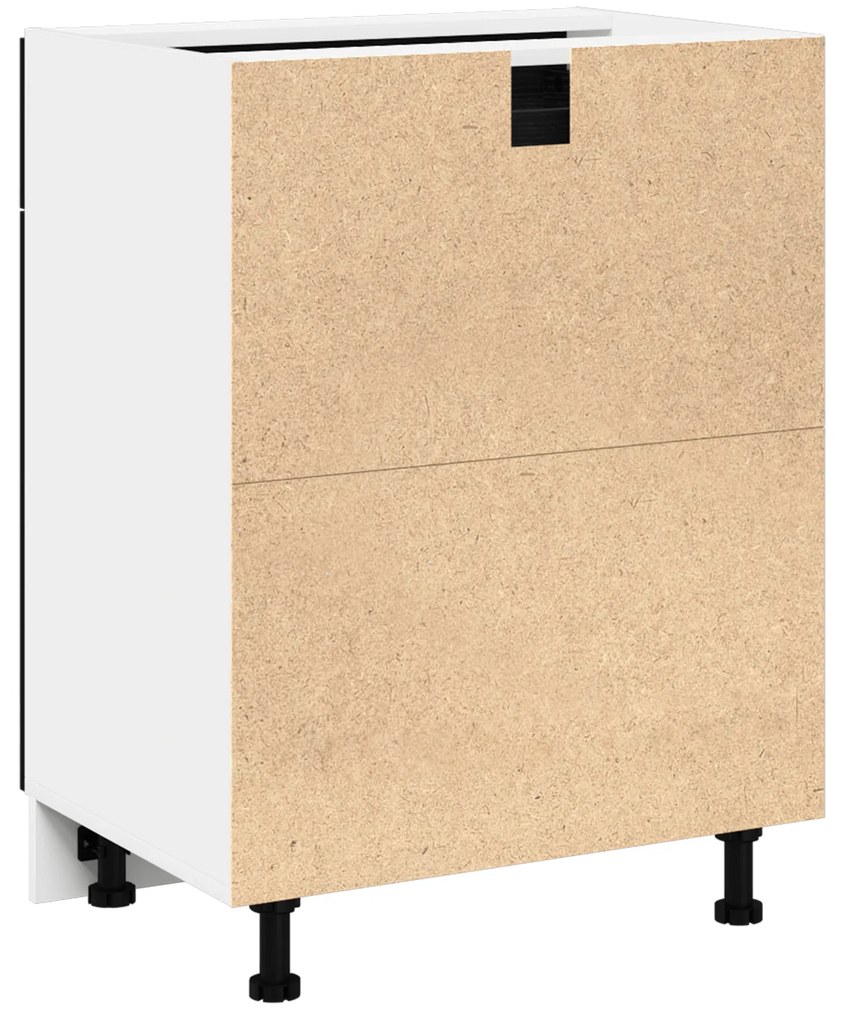 vidaXL Μαύρο Ερμάρι με Συστήματα Στάθμης - 60x46x81.5 εκ Φτιαγμένο από Επεξεργασμένο Ξύλο