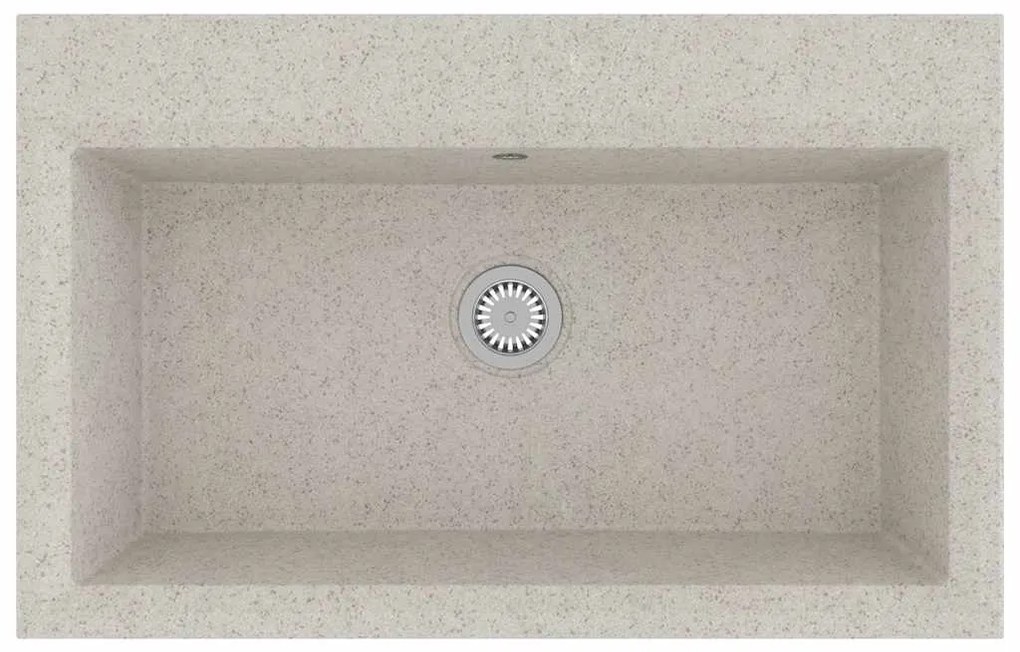 vidaXL Σιντρινο κουζίνας Μπεζ 79 x 50 x 31 εκ. Γρανίτης