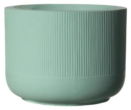 Supergreens Γλάστρα Πήλινη Οβάλ "Petal" Πράσινο Ανοιχτό M 35x35x26 εκ.