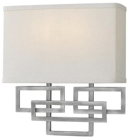 Απλίκα Φωτιστικό Τοίχου Μπάνιου 2xE14 40W IP44 Lanza Elstead Lighting HK-LANZA2-AN Νίκελ Ματ