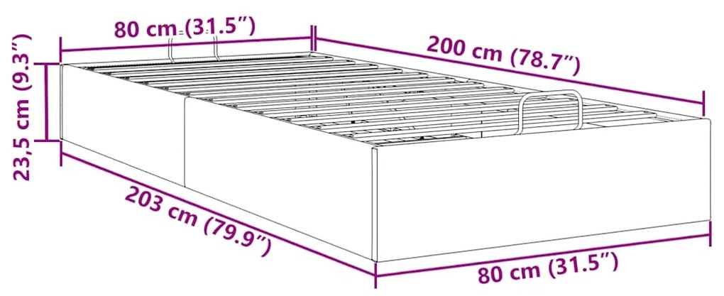 ΟΘΩΜΑΝΙΚΟ ΚΡΕΒΑΤΙ ΧΩΡΙΣ ΣΤΡΩΜΑ CAPPUCINO 80X200 CM FAUX LEATHER 3310773