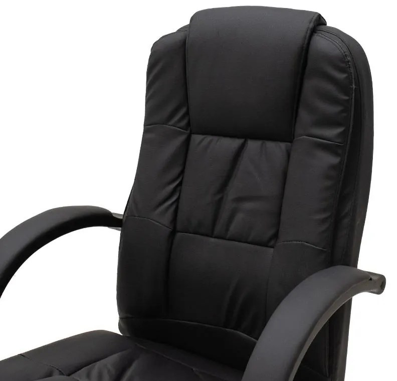 Καρέκλα γραφείου διευθυντή Cara pu χρώμα μαύρο 64x64x113 εκ.