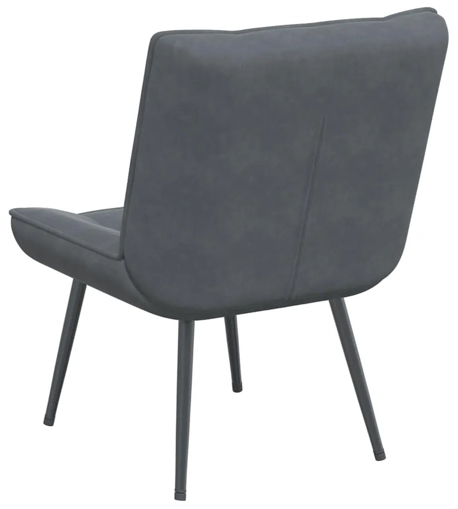 Καρέκλα χαλάρωσης Σκούρο Γκρι 64x74x84 cm Βελούδο - Γκρι