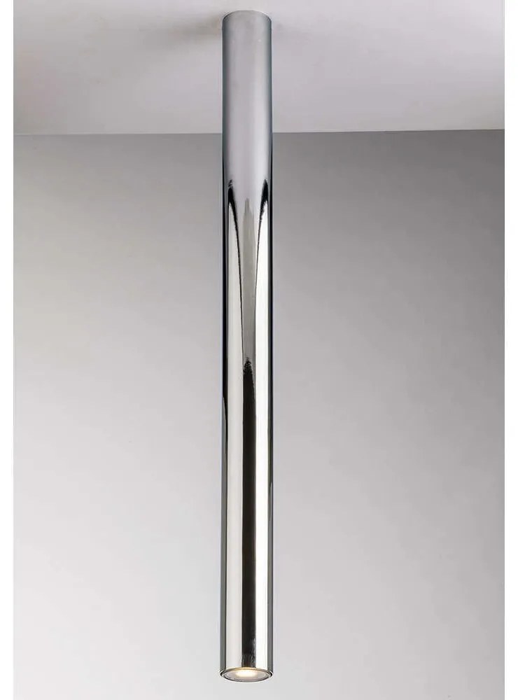 Φωτιστικό Οροφής - Πλαφονιέρα Fluke I-FLUKE-PL75 CR 1xGU10 Φ5,5cm 75cm Chrome Luce Ambiente Design Metal