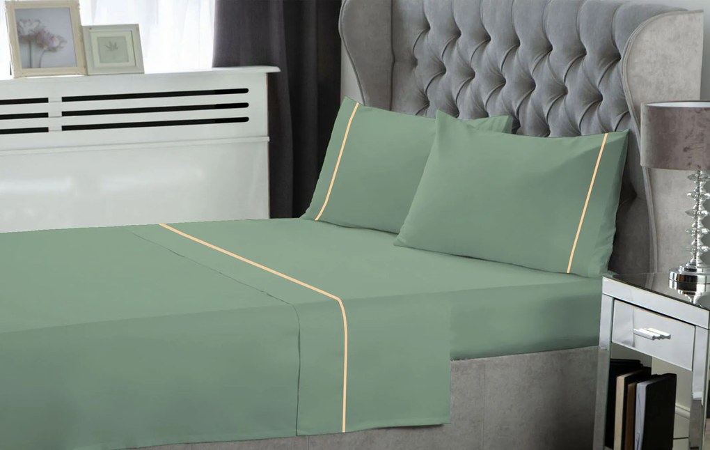 Σετ Σεντόνια Polycotton King 270x300εκ. Green Le Blanc 7005967-19