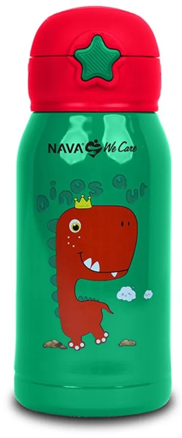 NAVA Θερμός μπουκάλι ανοξείδωτο "We Care" πράσινο 500ml 10-001-003