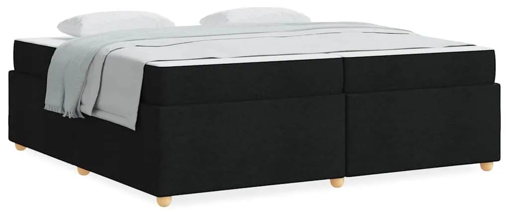 vidaXL Σκελετός Κρεβατιού με στρώμα Μαύρο 200 x 200 cm ύφασμα