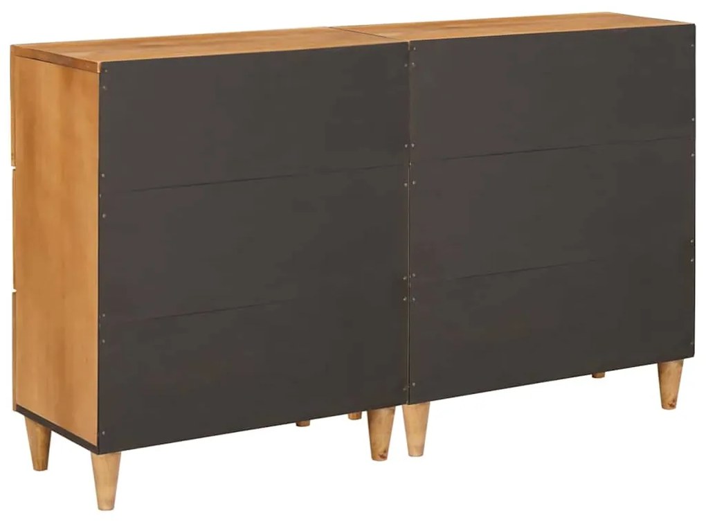 vidaXL Πλαϊνό γραφείο 2 pcs Καφέ 60 x 33 x 75 cm Μασίφ ξύλο μάνγκο
