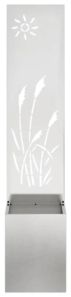 vidaXL Οθόνη Ιδιωτικότητας Κήπου Ασημί 32 x 140 εκ. Ανοξείδωτο ατσάλι