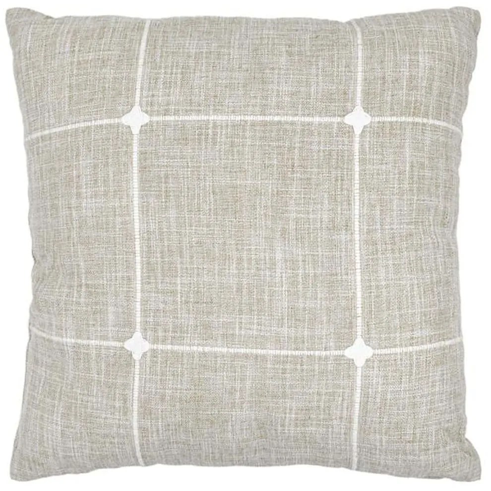 Μαξιλάρι Διακοσμητικό (Με Γέμιση) 374-225-730 Beige-White 45Χ45 Ύφασμα