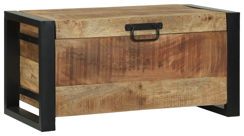 vidaXL Κουτιά Αποθήκευσης 60x30x30εκ Μασίφ Ξύλο Μάνγκο και Μέταλλο