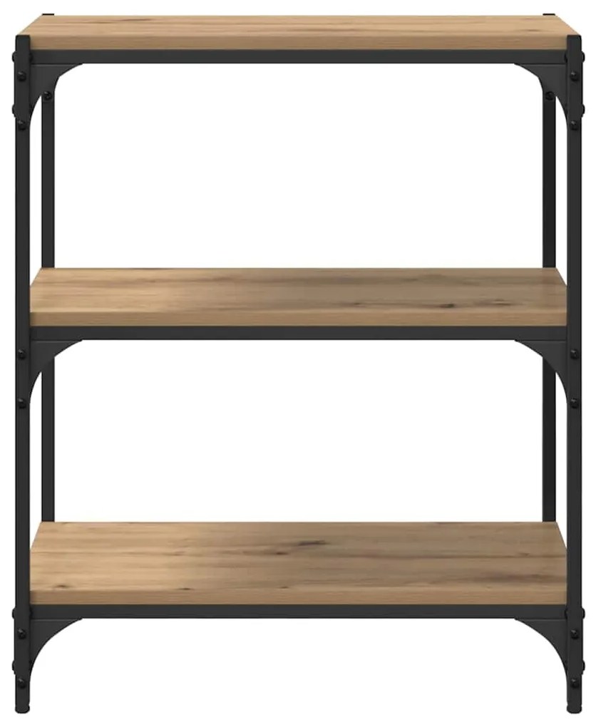 vidaXL Βιβλιοθήκη artisan δρυς 60 x 33 x 71 εκ Επεξεργασμένο ξύλο