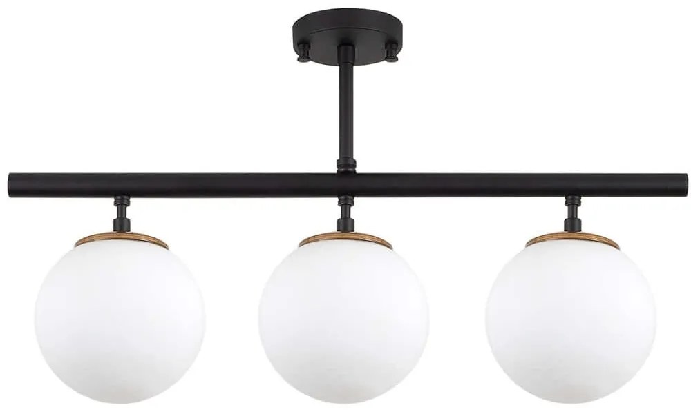 Φωτιστικό Οροφής - Ράγα Atmaca 942FLG1115 60x15x40cm 3xE27 15W Black-White Opviq