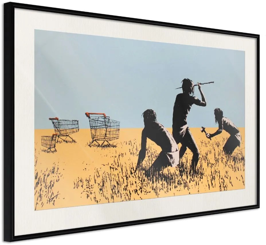 Αφίσα - Banksy: Trolley Hunters - 30x20 - Μαύρο - Με πασπαρτού