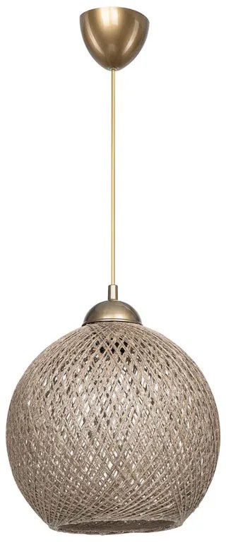 Φωτιστικό οροφής μονόφωτο Leshia pakoworld Ε27 καφέ Φ26x26εκ