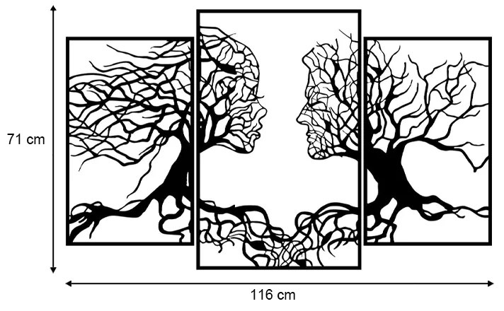 ΔΙΑΚΟΣΜΗΤΙΚΟ ΤΟΙΧΟΥ TREE LOVE MEGAPAP ΜΕΤΑΛΛΙΚΟ ΧΡΩΜΑ ΜΑΥΡΟ 116X71ΕΚ.