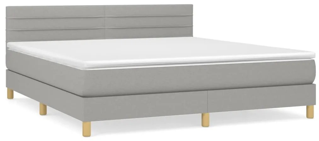 vidaXL Κρεβάτι Boxspring με Στρώμα Αν. Πράσινο 160x200εκ Υφασμάτινο