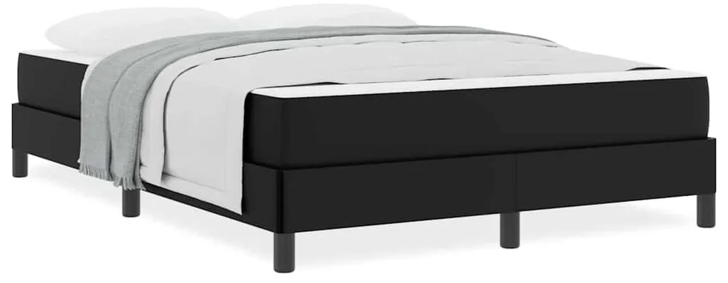 vidaXL Κρεβάτι Άλλο Μαύρο 140 x 190 cm Τεχνητό δέρμα