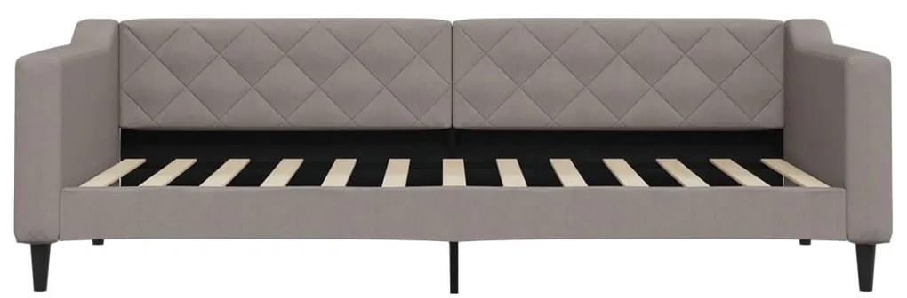 vidaXL Καναπές Κρεβάτι Συρόμενος Taupe 90x200 εκ. Ύφασμα &amp; Συρτάρια