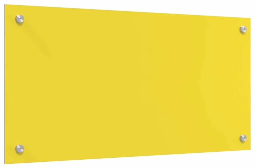 vidaXL Πίσω Πάνελ Κουζίνας Κίτρινο 80 x 40 x 0.6 εκ. σκληρυμένο γυαλί