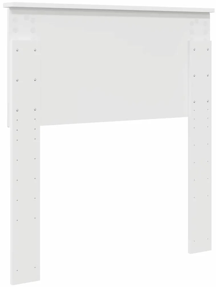 vidaXL Κεφαλάρι με κεφαλάρι Λευκό 80 cm Επεξεργασμένο ξύλο