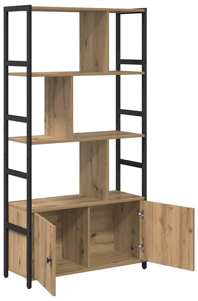 vidaXL Ράφι Βιβλίων artisan δρυς 80 x 30 x 155.5 εκ Επεξεργασμένο ξύλο