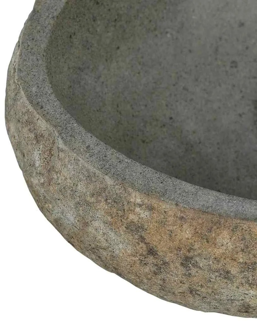 vidaXL Λεκάνη Ανοιχτό γκρι (38-45) x (30-35) x 15 εκ. Πέτρα Ποταμού