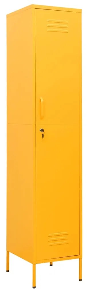 vidaXL Φοριαμός Μουσταρδί 35 x 46 x 180 εκ. από Ατσάλι