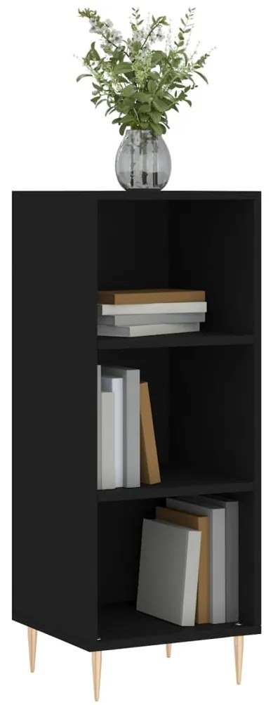 vidaXL Ντουλάπι Μαύρο 34,5x32,5x90 εκ. Επεξεργασμένο Ξύλο