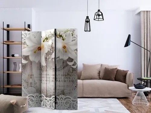 Διαχωριστικό με 3 τμήματα - Lilies and Quilted Background [Room Dividers]