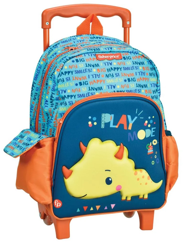 Σχολική Τσάντα Τρόλεϊ Νηπιαγωγείου (25x15x30) Fisher Price Dino 349-36073