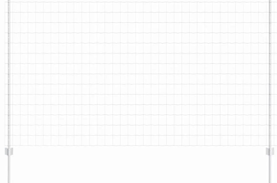 vidaXL Φράχτης με Στήλες. Ασημί 1.4 x 10 m Ατσάλι