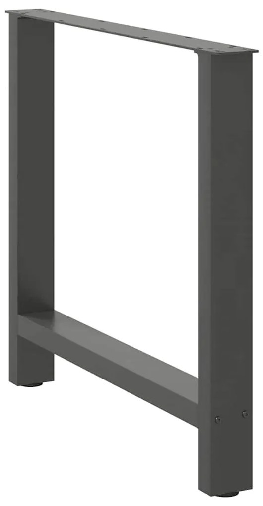 vidaXL Πόδια Τραπεζαρίας Ανθρακί 2 τεμ. 70x(72-73) εκ. Ατσάλι