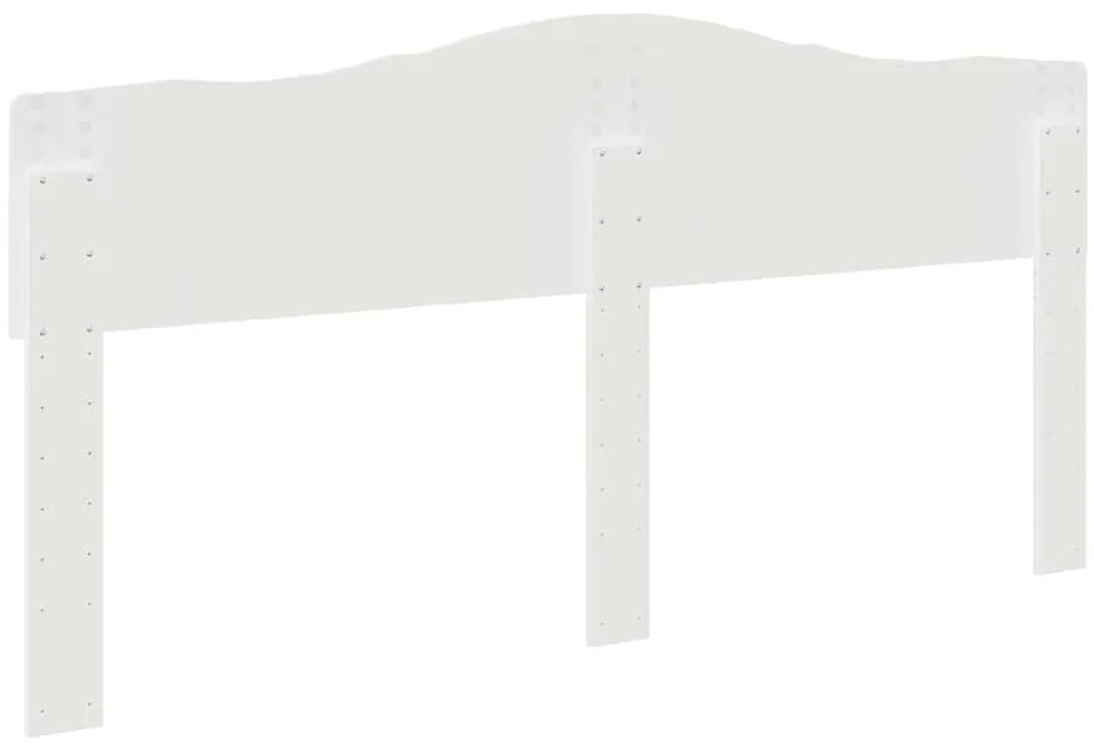 vidaXL Κεφαλάρι με κεφαλάρι Λαμπερό Λευκό 200 cm Επεξεργασμένο ξύλο