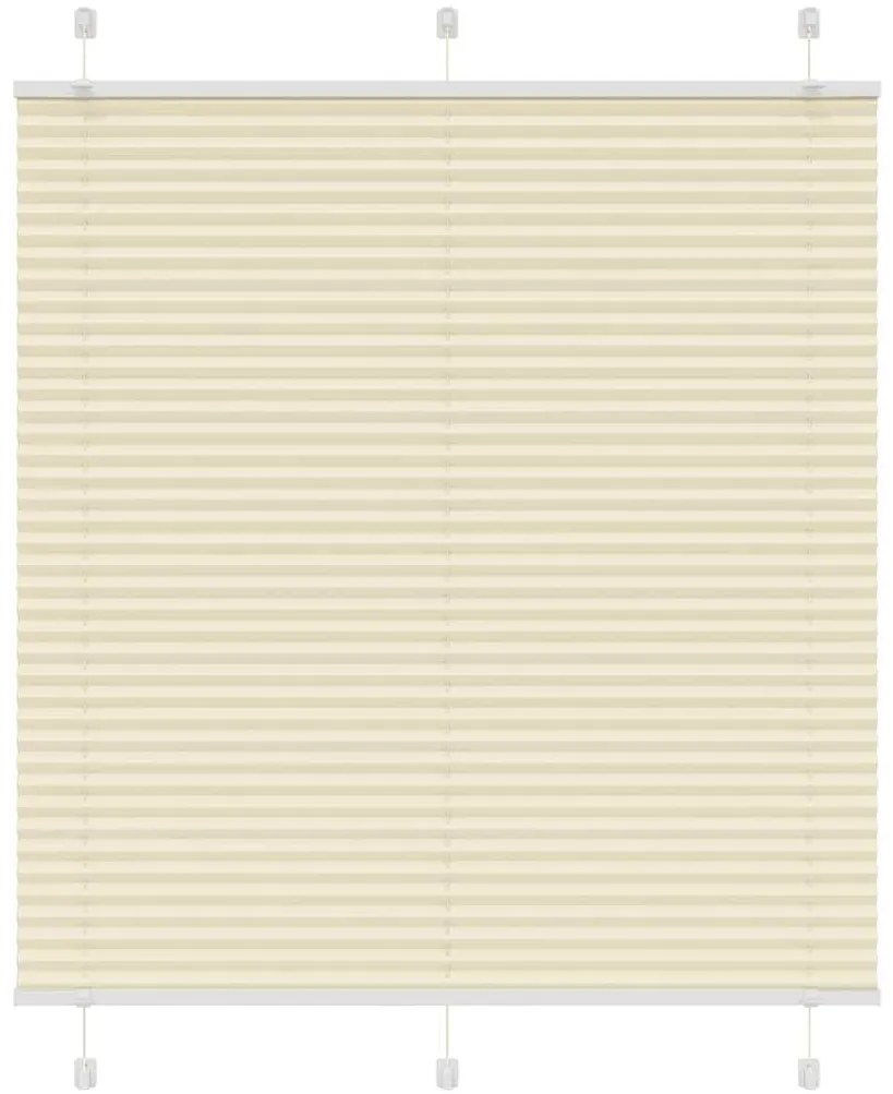 vidaXL Πλισέ περσίδα Κρέμα 115x100 cm Πλάτος υφάσματος 114,4 cm