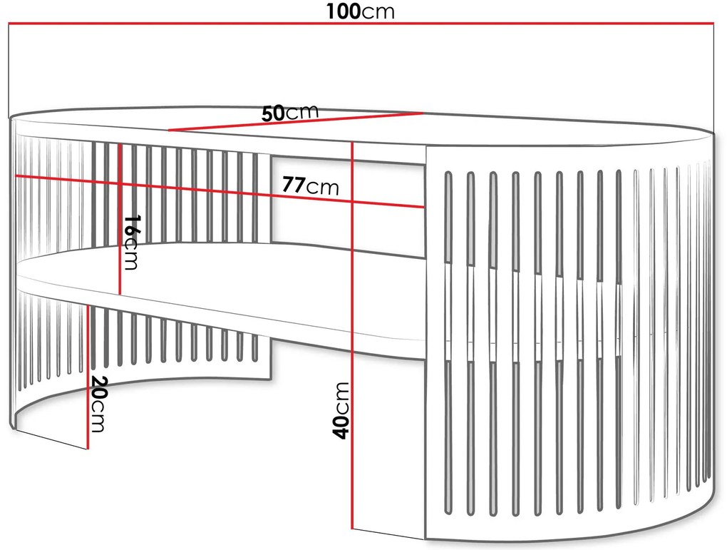 Τραπεζάκι σαλονιού Fikoli I-Mauro