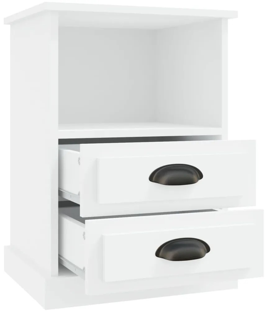 vidaXL Κομοδίνο Λευκό 43 x 36 x 60 εκ.