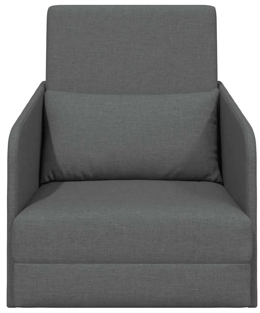vidaXL Κρεβάτι καναπές Σκούρο γκρι 65 x 80 x 83 εκ. ύφασμα
