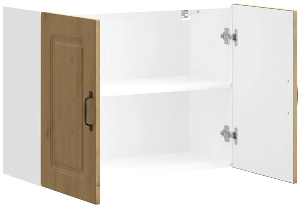 ντουλάπι τοίχου κουζίνας "Kalmar" Artisan Oak Engineered Wood - Καφέ