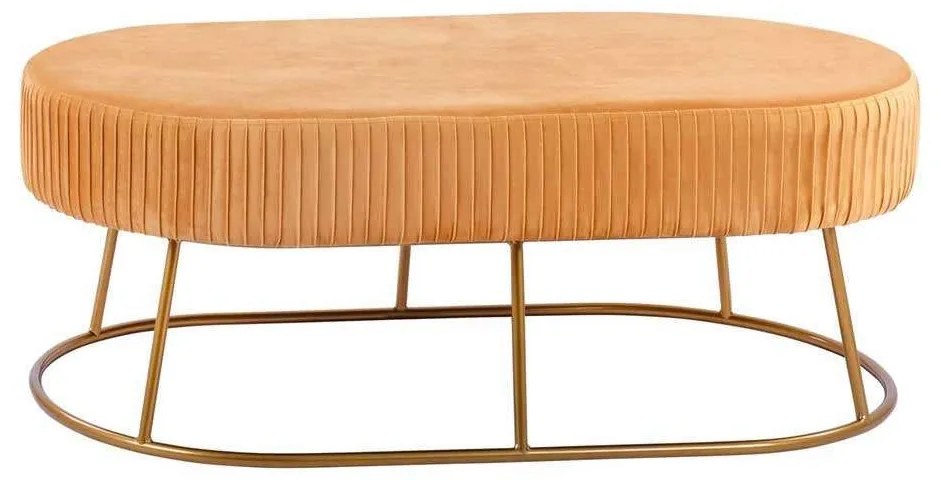Σκαμπό-Παγκάκι Alinafe HM8635.09 118Χ64Χ40,5Y cm Gold Velvet, Metal