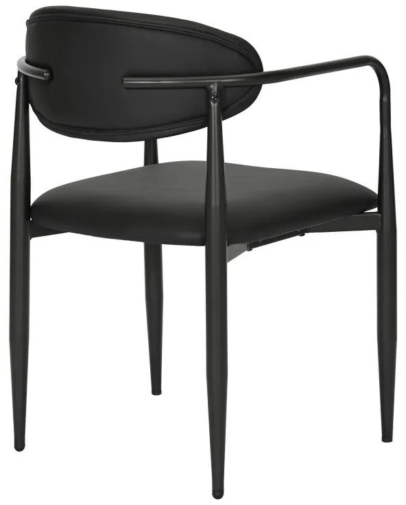 Καρέκλα Πολυθρόνα Kalone pu σε μαύρη απόχρωση 56x55x78εκ 2αδα 56x55x78 εκ.