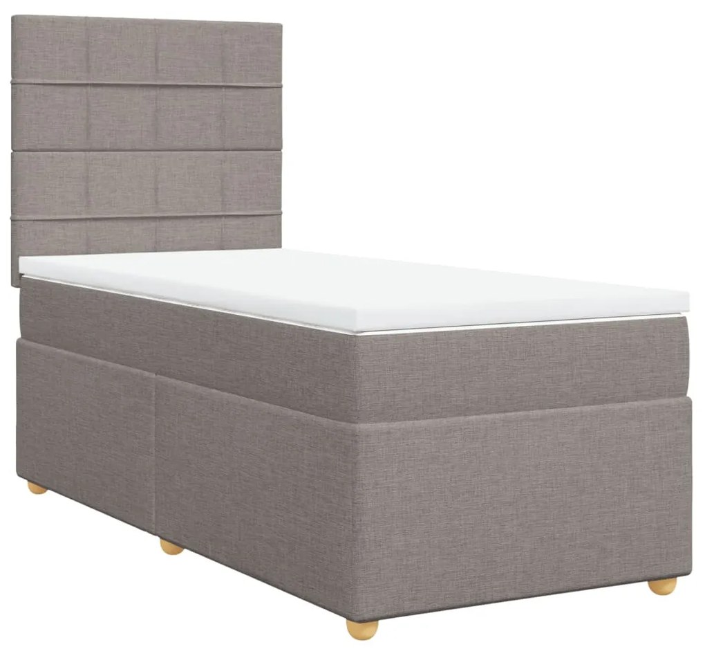 ΚΡΕΒΑΤΙ BOXSPRING ΜΕ ΣΤΡΩΜΑ TAUPE 100 X 200 ΕΚ. ΥΦΑΣΜΑΤΙΝΟ 3291195